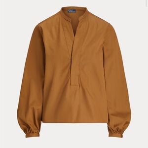 Polo Ralph Lauren Boxy Fit Cotton Blouson Sleeve Shirt